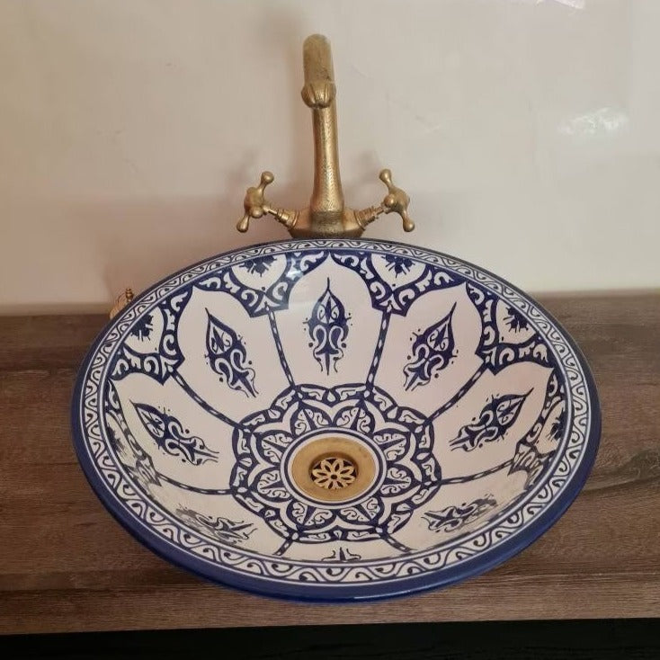 Moroccan sink | moroccan ceramic sink | bathroom sink | moroccan sink bowl #233