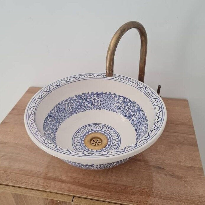 Handmade Moroccan Ceramic Sink #150