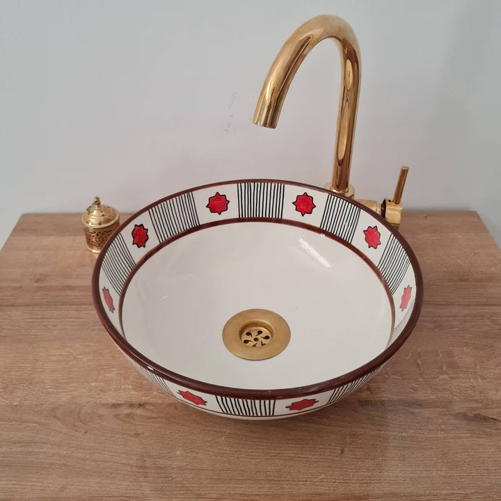 Handmade Moroccan Ceramic Sink #166