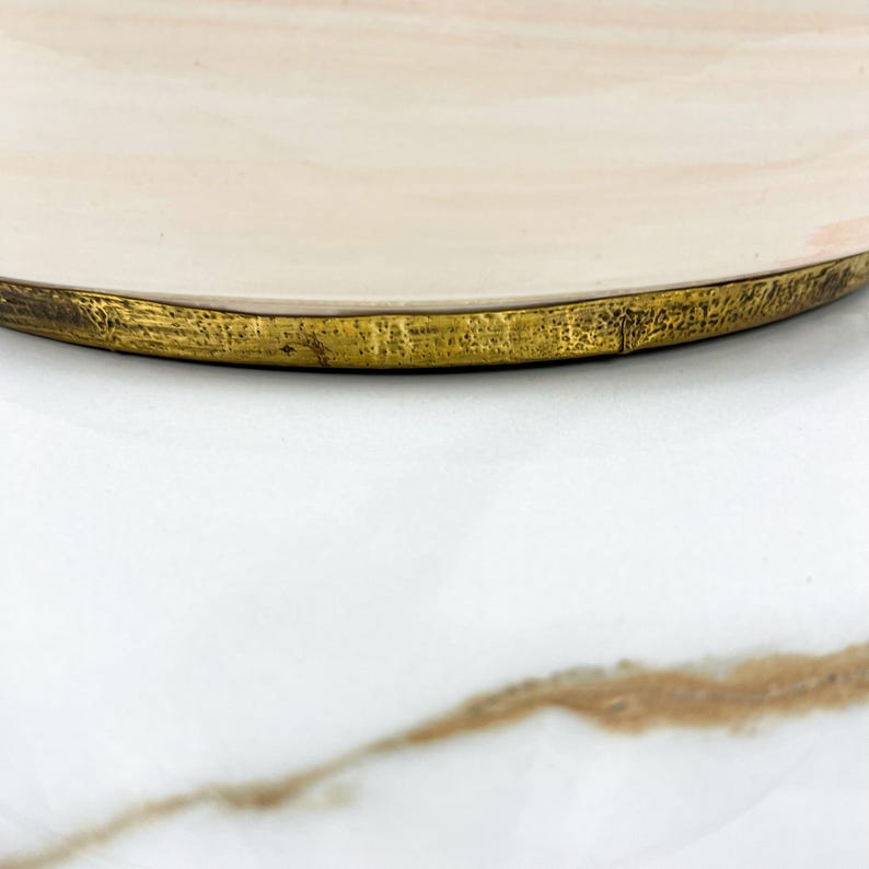 Handmade Moroccan Ceramic Sink Brass rim #284