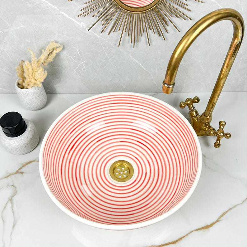  Handmade Moroccan Ceramic Sink #56