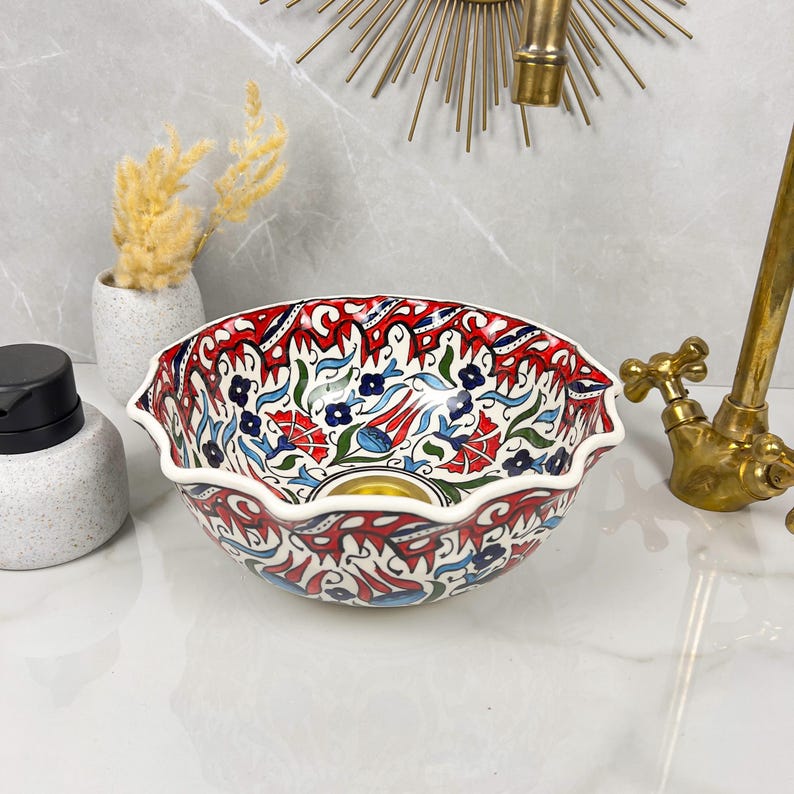  Handmade Moroccan Ceramic Sink #56