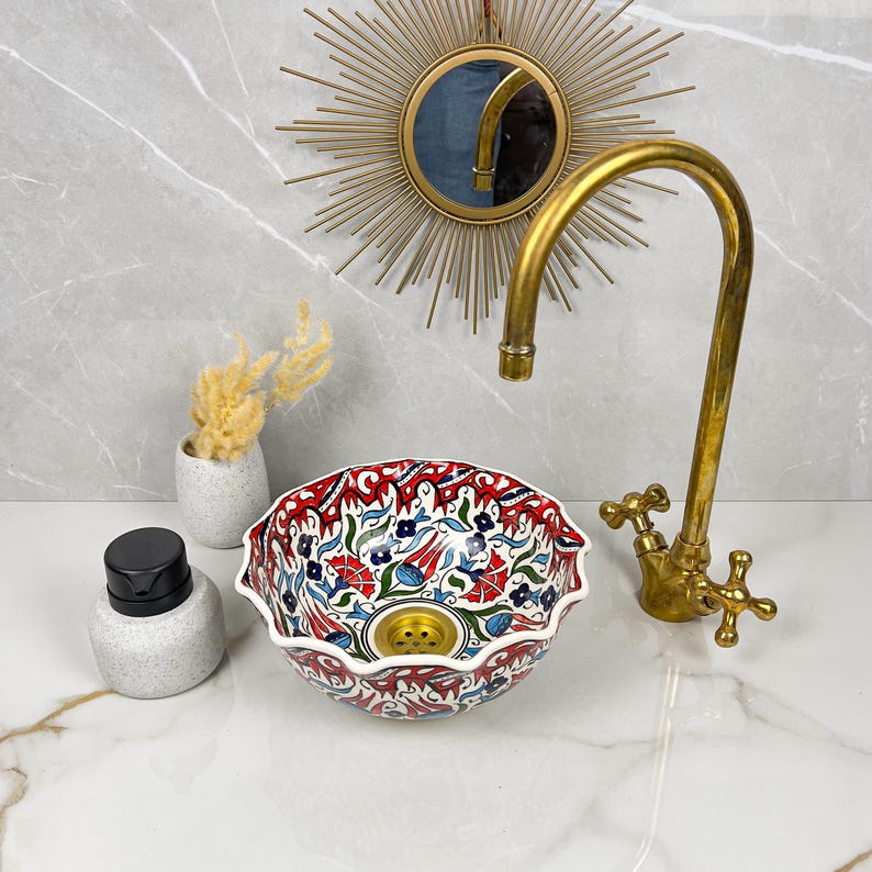  Handmade Moroccan Ceramic Sink #56