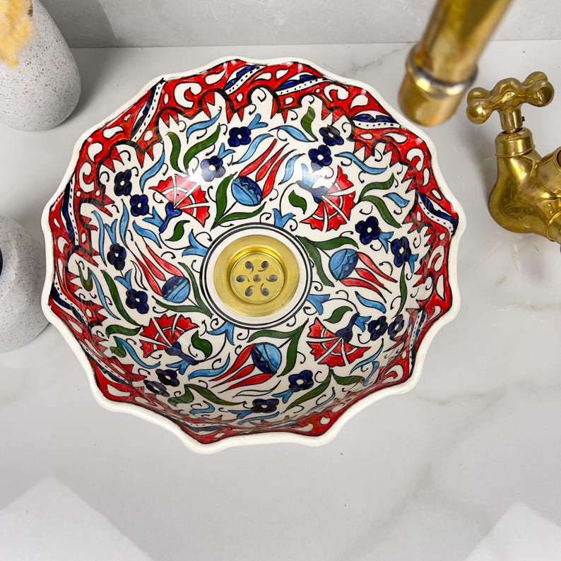  Handmade Moroccan Ceramic Sink #56