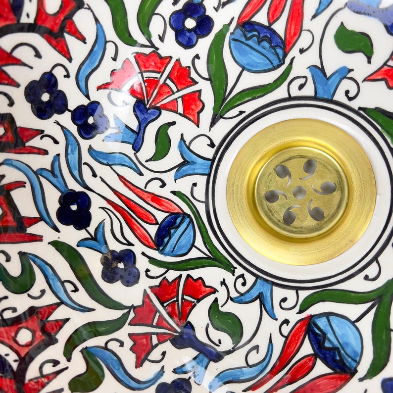  Handmade Moroccan Ceramic Sink #56