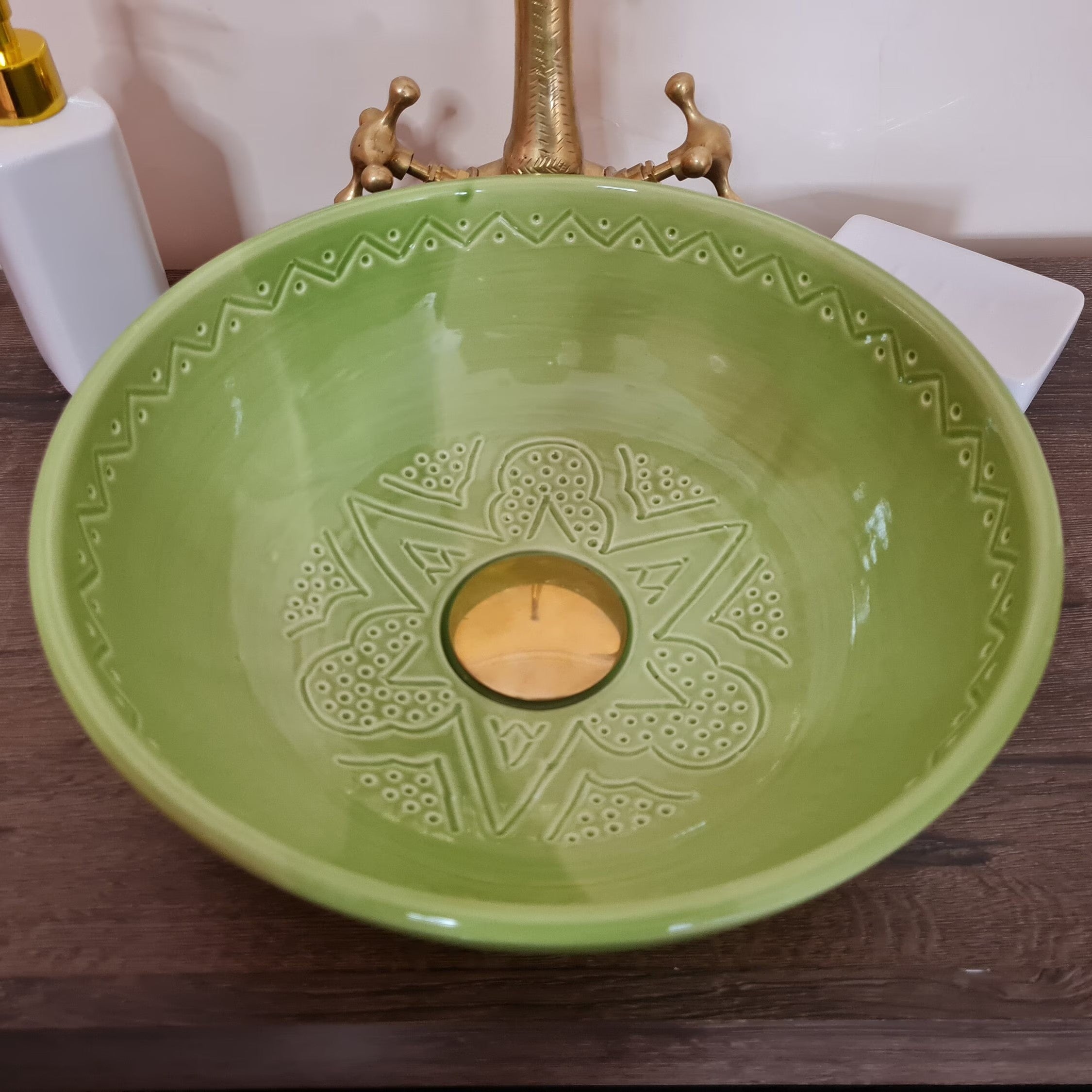 Handmade Moroccan Ceramic Sink #168