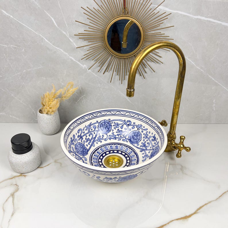  Handmade Moroccan Ceramic Sink #56