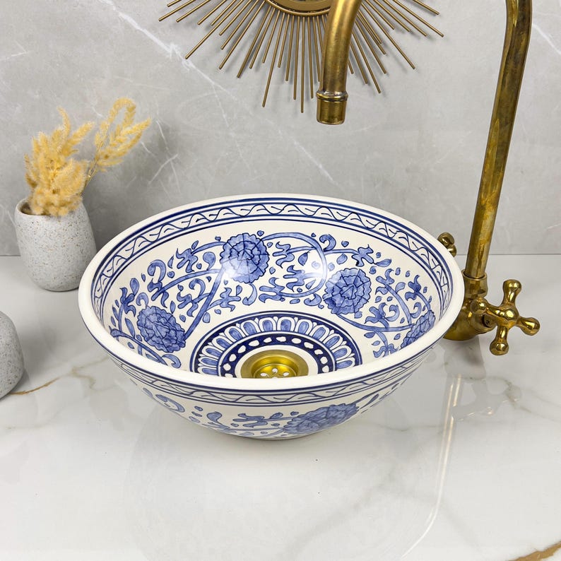  Handmade Moroccan Ceramic Sink #56