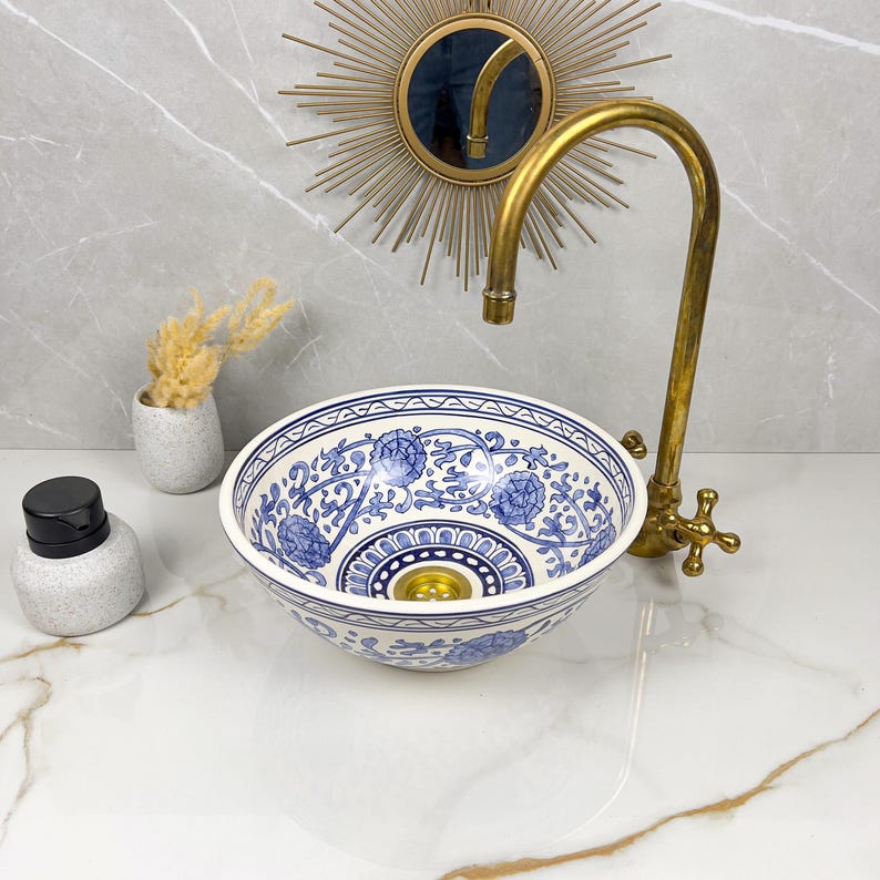  Handmade Moroccan Ceramic Sink #56