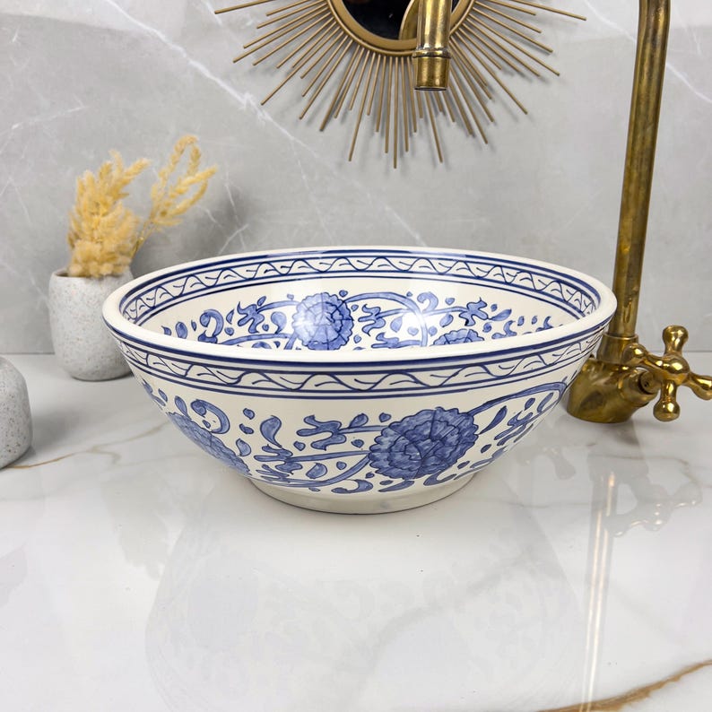  Handmade Moroccan Ceramic Sink #56