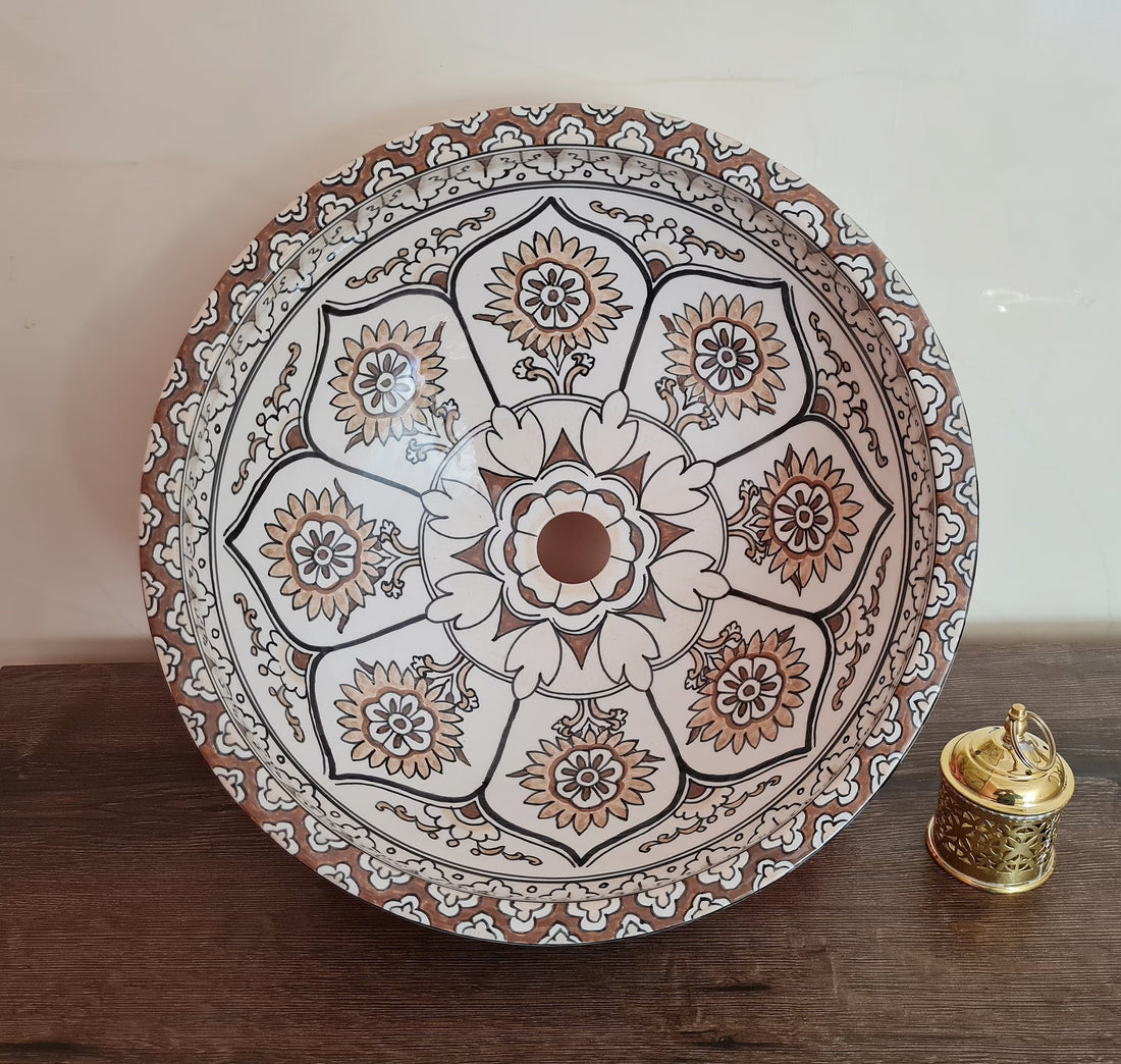 Handmade Moroccan Ceramic Sink #238