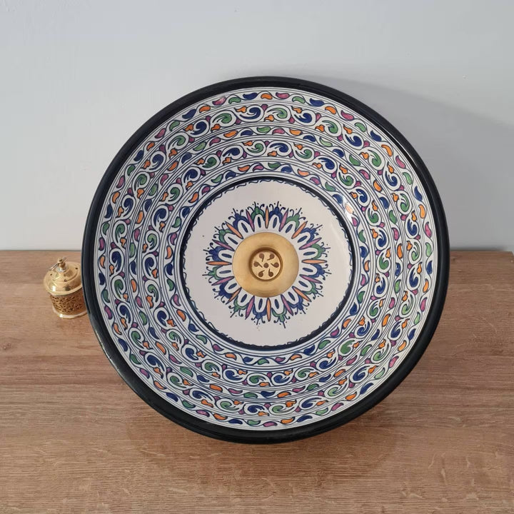 Handmade Moroccan Ceramic Sink #173