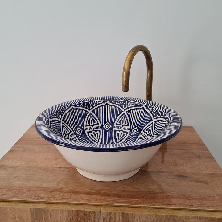 Handmade Moroccan Ceramic Sink #174