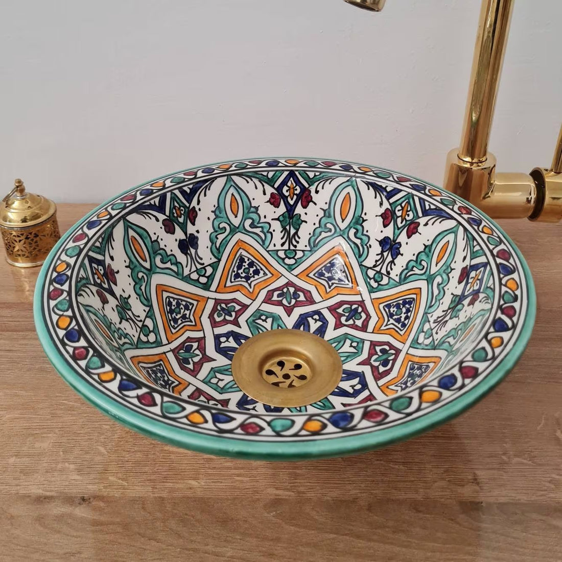 Handmade Moroccan Ceramic Sink #176