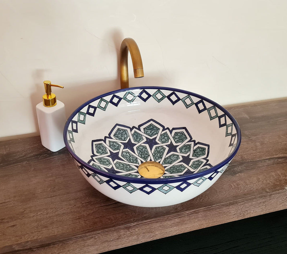 Handmade Moroccan Ceramic Sink #44