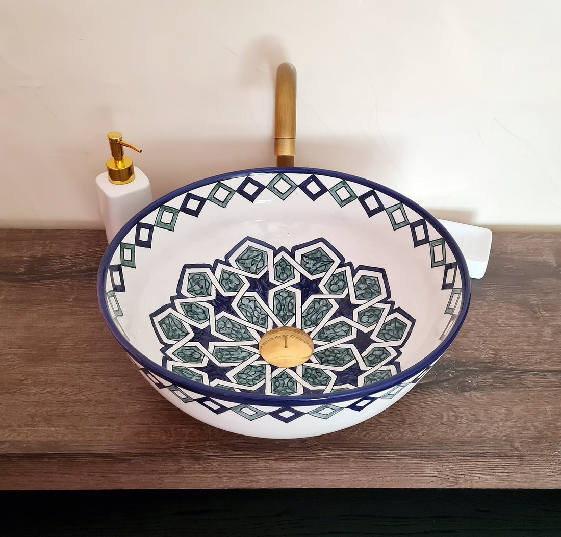 Handmade Moroccan Ceramic Sink #44