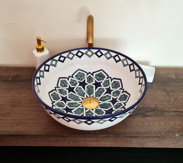 Handmade Moroccan Ceramic Sink #44