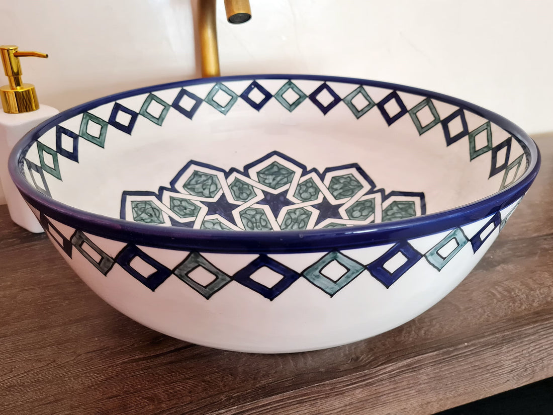 Handmade Moroccan Ceramic Sink #44