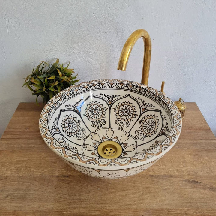 Handmade Moroccan Ceramic Sink #237