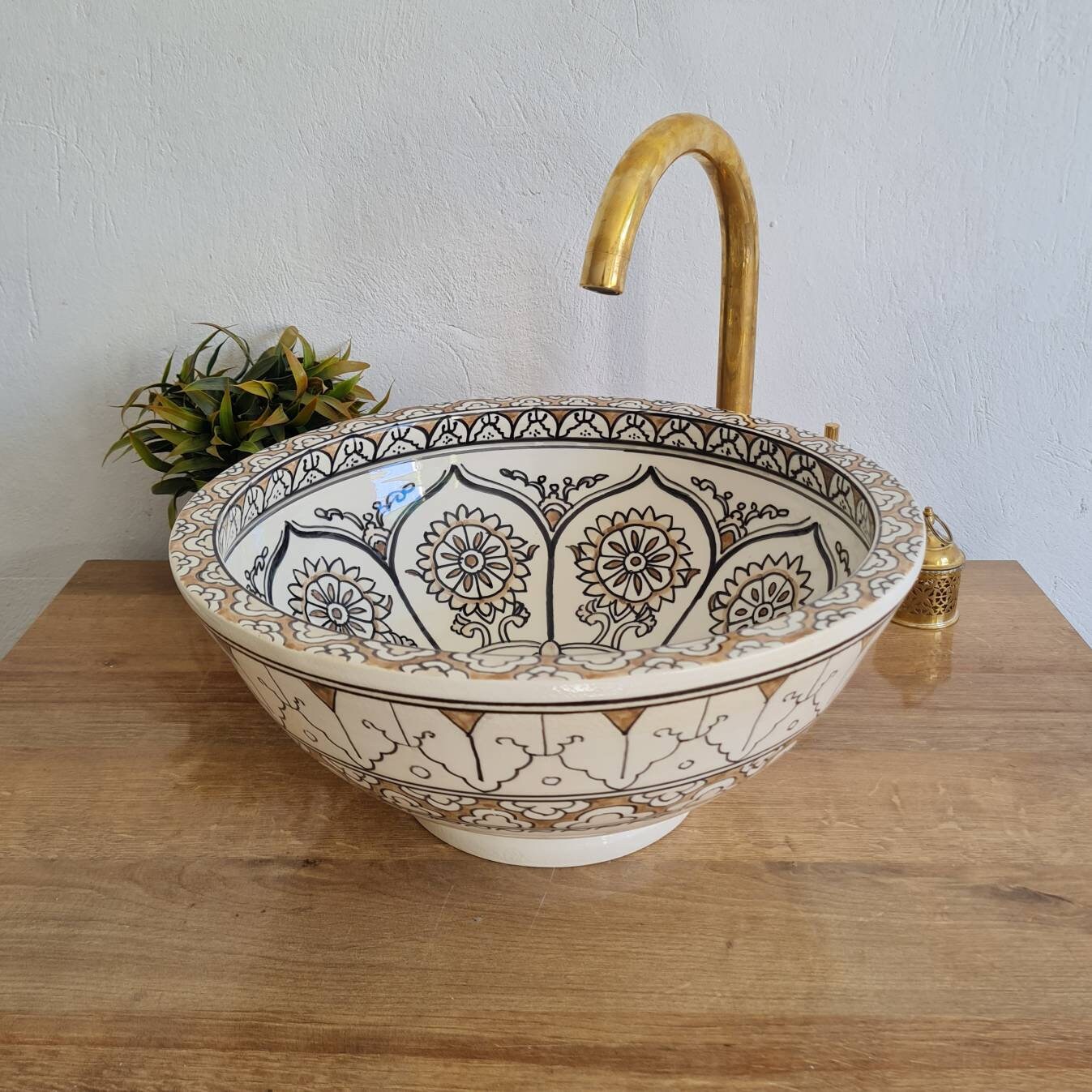 Handmade Moroccan Ceramic Sink #237