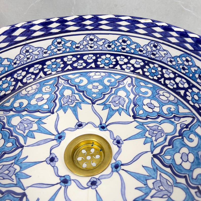  Handmade Moroccan Ceramic Sink #56
