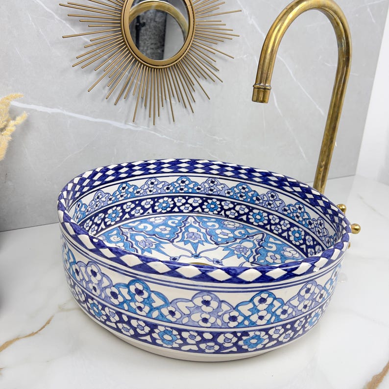  Handmade Moroccan Ceramic Sink #56