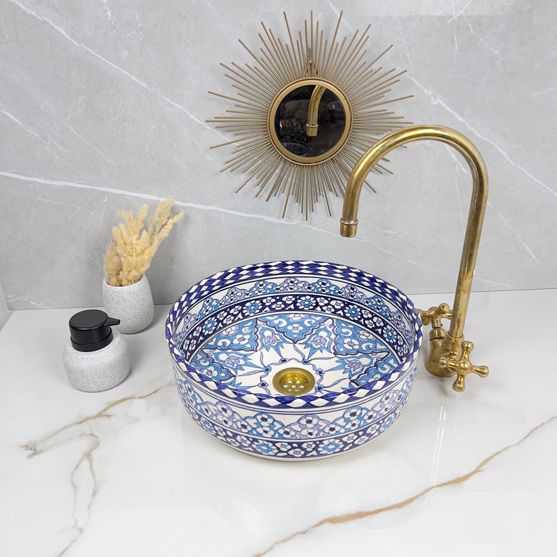  Handmade Moroccan Ceramic Sink #56