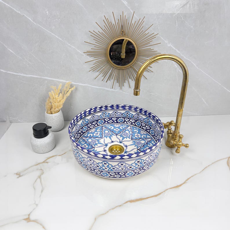  Handmade Moroccan Ceramic Sink #56
