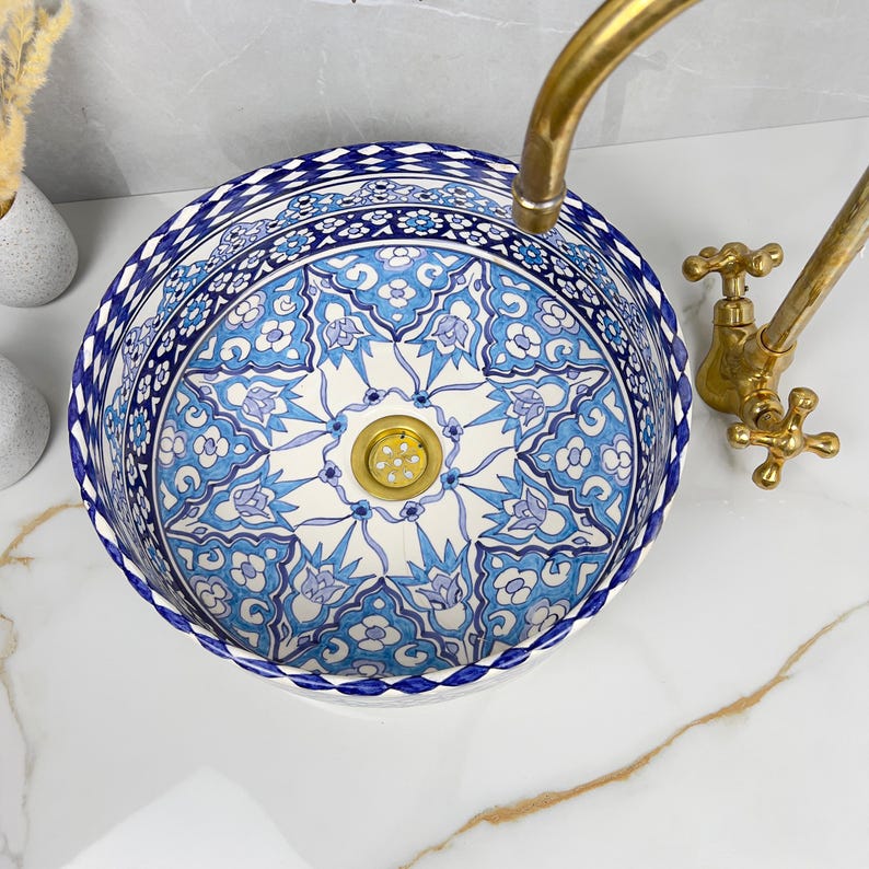  Handmade Moroccan Ceramic Sink #56