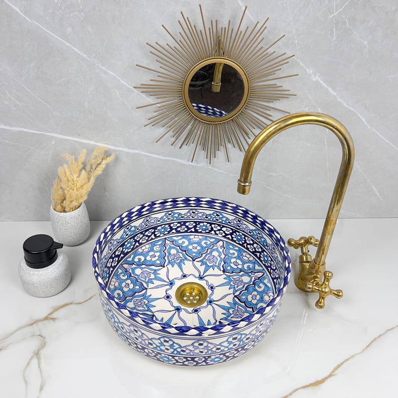  Handmade Moroccan Ceramic Sink #56