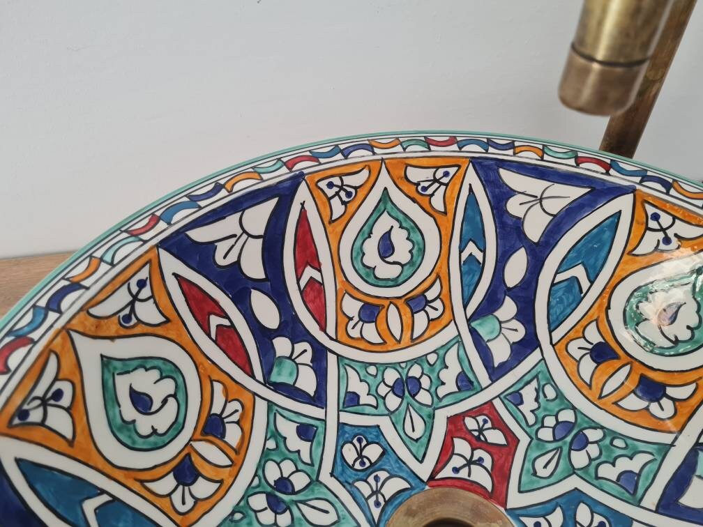 Handmade Moroccan Ceramic Sink #178