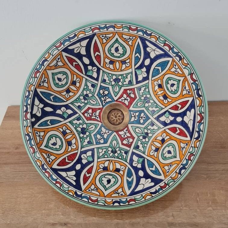 Handmade Moroccan Ceramic Sink #178