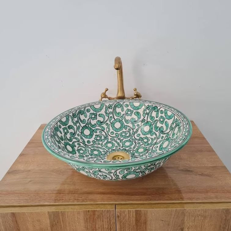 Handmade Moroccan Ceramic Sink #179