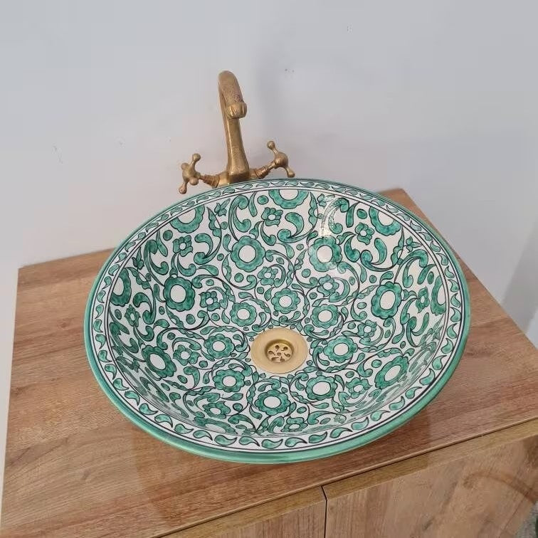 Handmade Moroccan Ceramic Sink #179