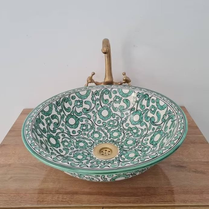 Handmade Moroccan Ceramic Sink #179