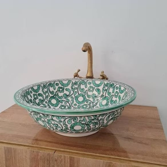 Handmade Moroccan Ceramic Sink #179