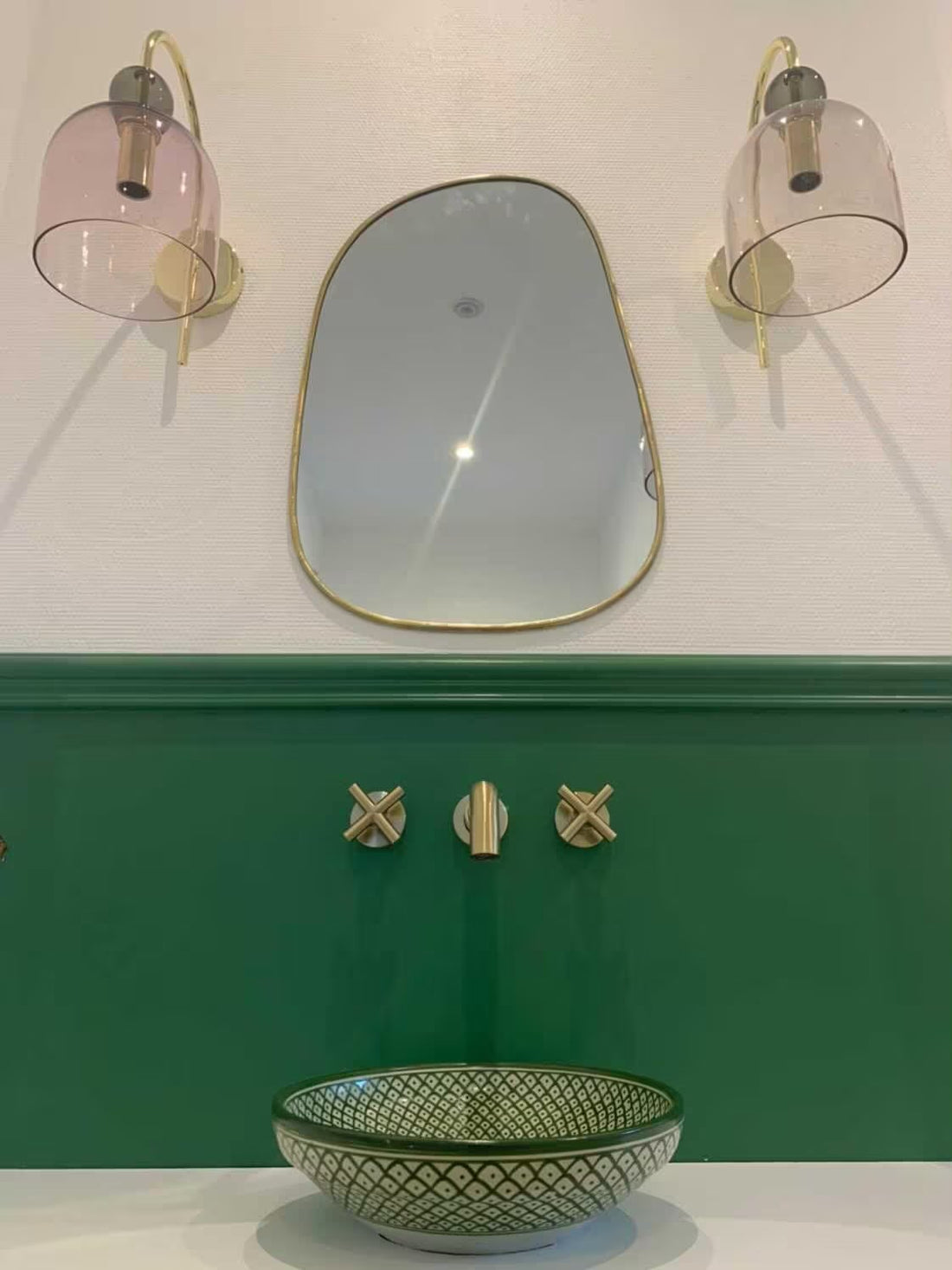 Moroccan sink | moroccan ceramic sink | bathroom sink | Green sink bowl #4