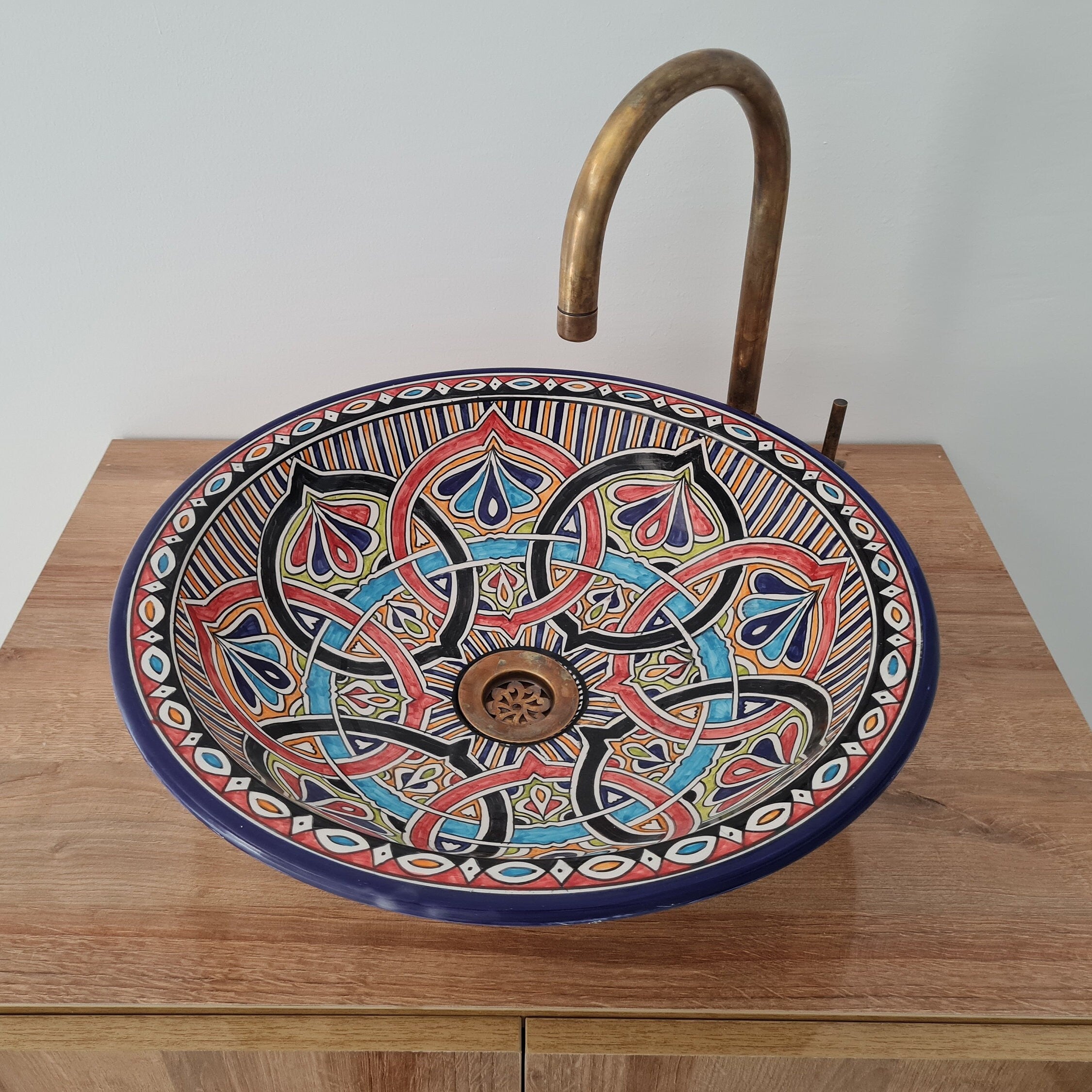 Handmade Moroccan Ceramic Sink #180