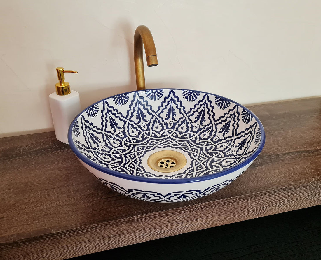 Handmade Moroccan Ceramic Sink #182