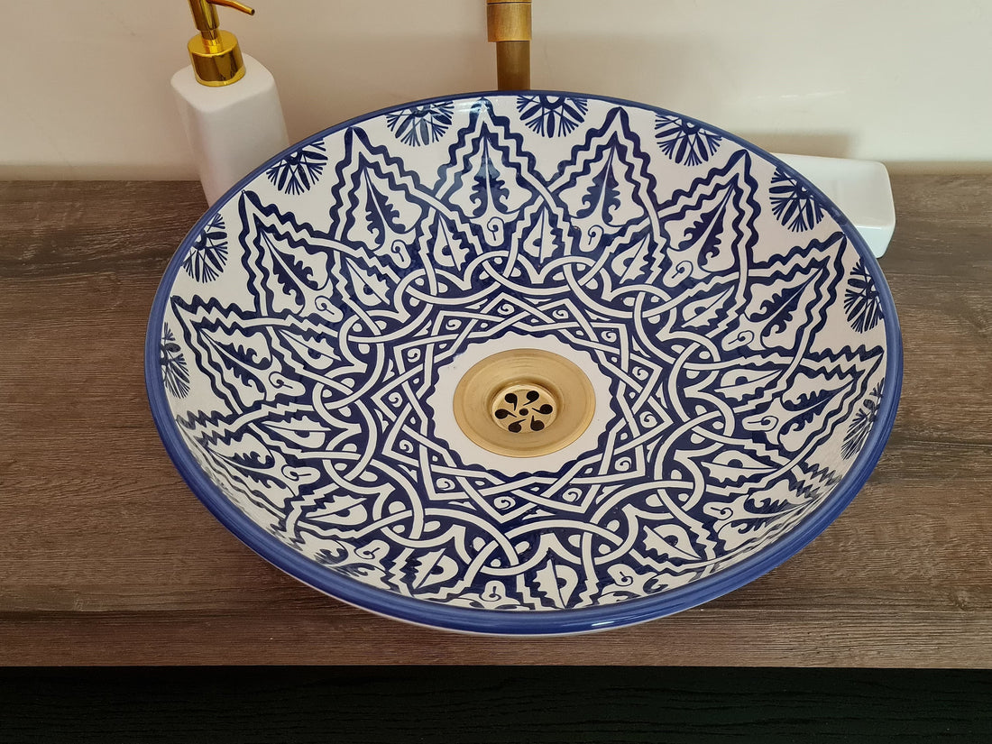 Handmade Moroccan Ceramic Sink #182