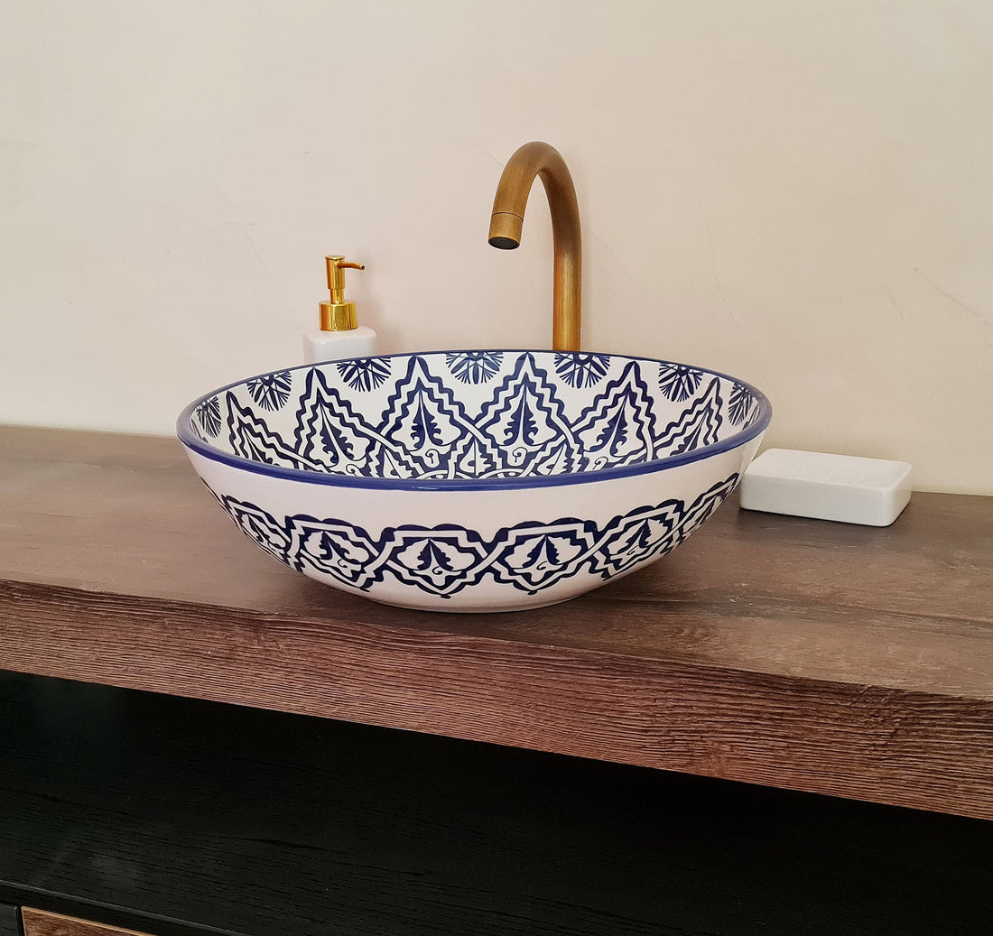 Handmade Moroccan Ceramic Sink #182