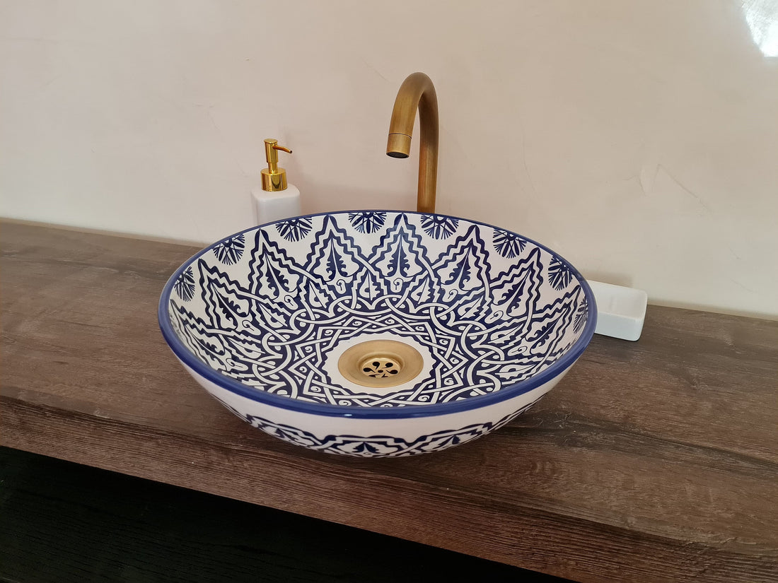 Handmade Moroccan Ceramic Sink #182