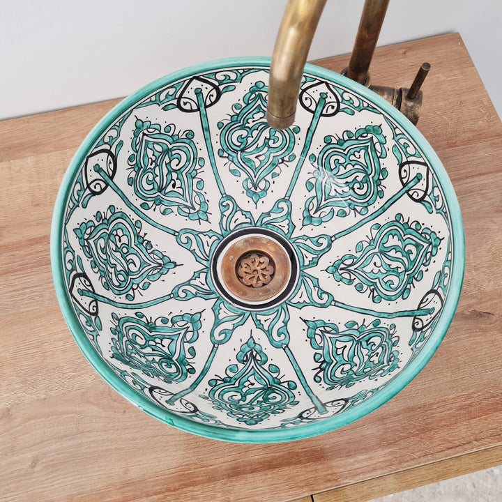 Handmade Moroccan Ceramic Sink #183