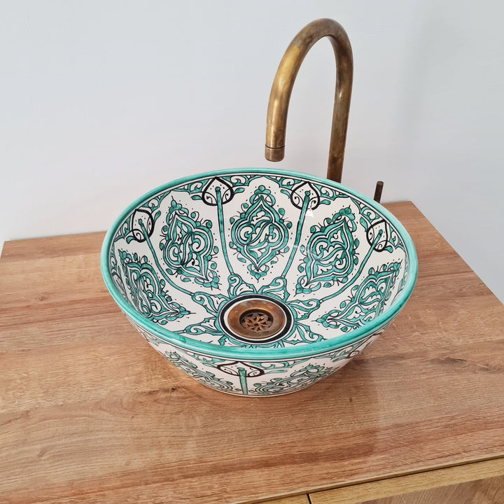 Handmade Moroccan Ceramic Sink #183