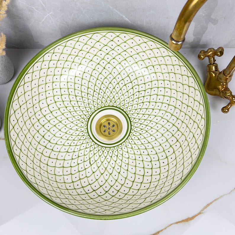  Handmade Moroccan Ceramic Sink #56