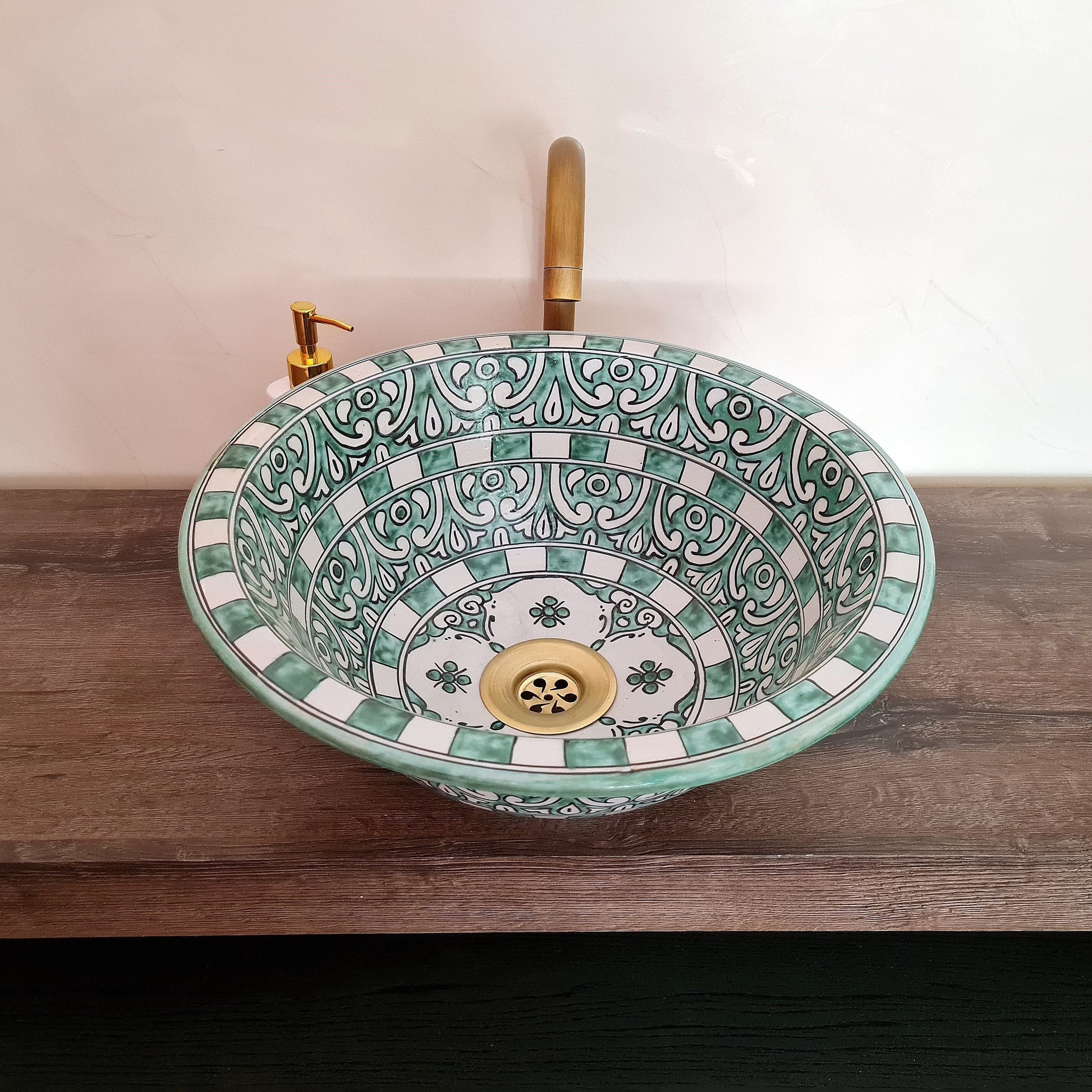 Handmade Moroccan Ceramic Sink #185