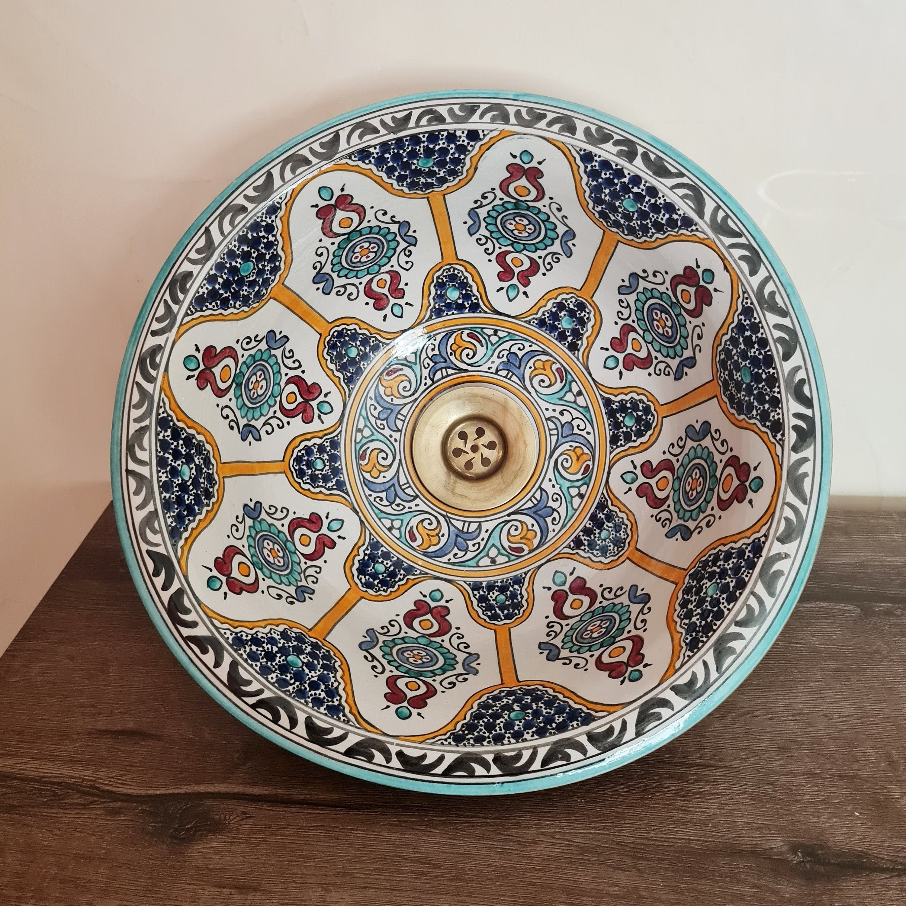 Handmade Moroccan Ceramic Sink #186