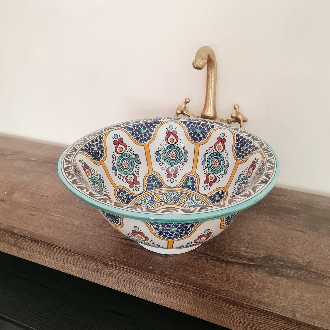 Handmade Moroccan Ceramic Sink #186