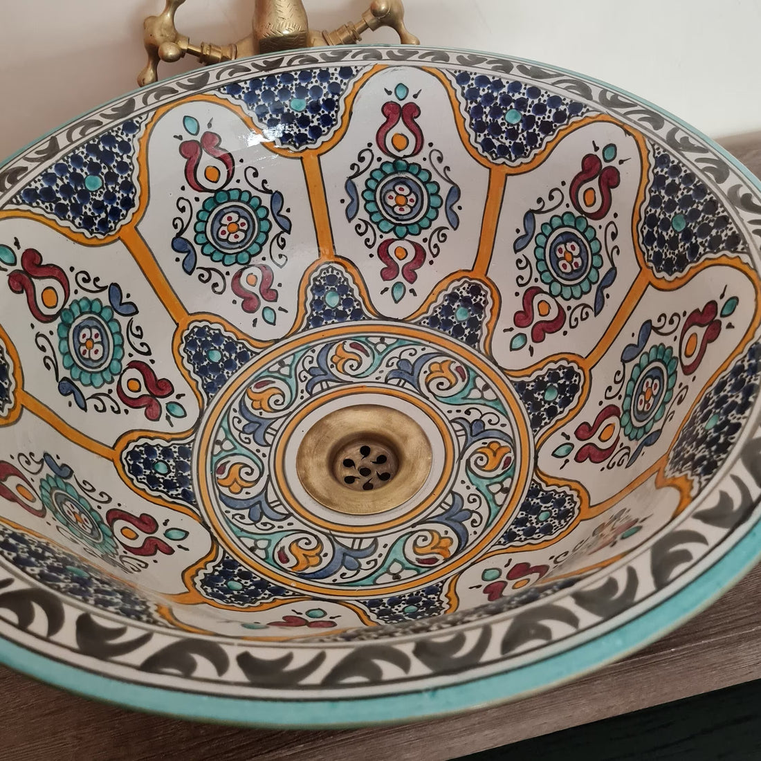 Handmade Moroccan Ceramic Sink #186