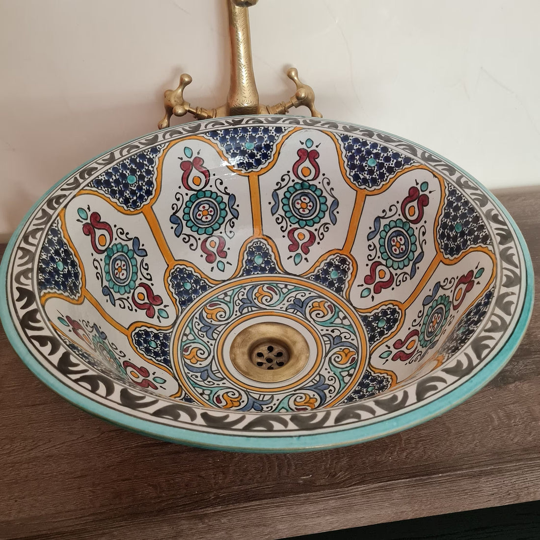 Handmade Moroccan Ceramic Sink #186